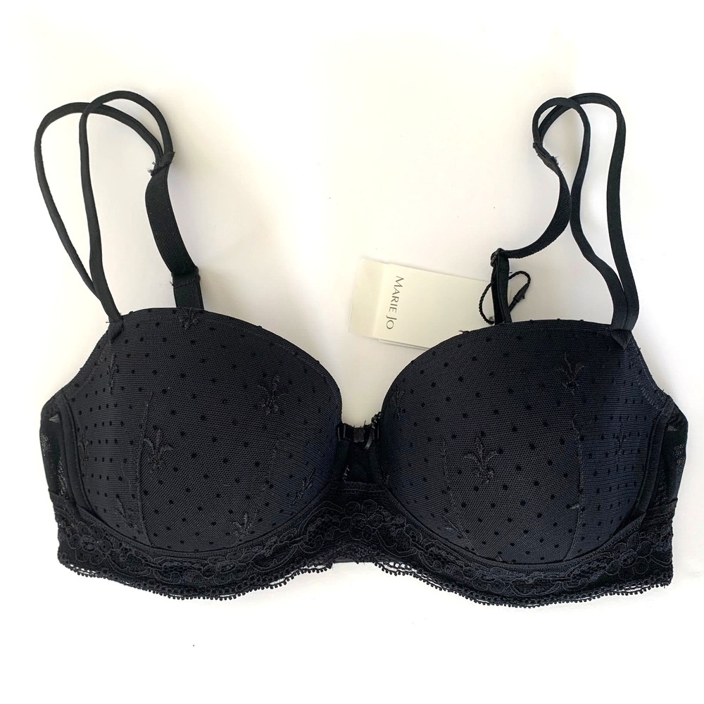 NWT Marie Jo SET Eirin Padded Underwire Balcony Bra 32D Panty Fleur de Lis Lace - Picture 6 of 16